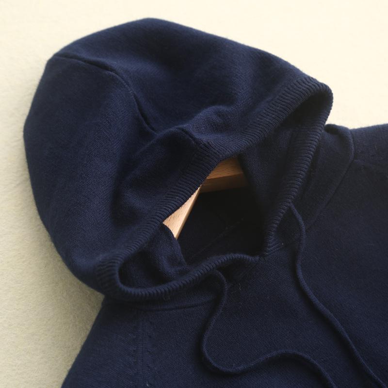 Women's Hooded Sweatshirt Slim Fashion Long Sleeve Top Solid Color Pullover