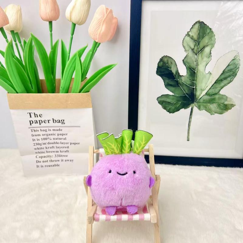 Japanese Cartoon Cabbage Plush Toy Pendant Keychain Creative Simulation Vegetable Plush Toy Bag Decor Keychain Cute Gift