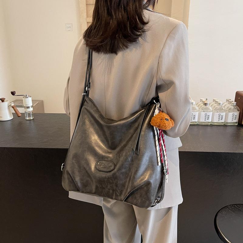 Tote Bag Women 2025 New Large-capacity Commuter Backpack Retro Casual Street Trend Single Shoulder Messenger Backpack