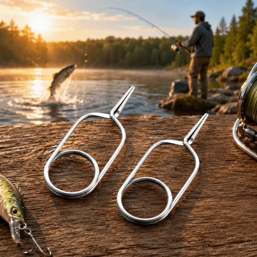 2PCS Stainless Steel Fly Tying Pliers Threaded Clamps Hackle Pliers Fly Fishing Pliers  Fly Tying