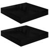 VidaXL Floating Wall Shelf 2 Pcs Glossy Black 23x23.5x3.8 Cm MDF