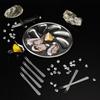 Oyster Set - COOK CONCEPT - 9 Pieces - Stainless Steel - Wooden Tray - Elegant and Practical