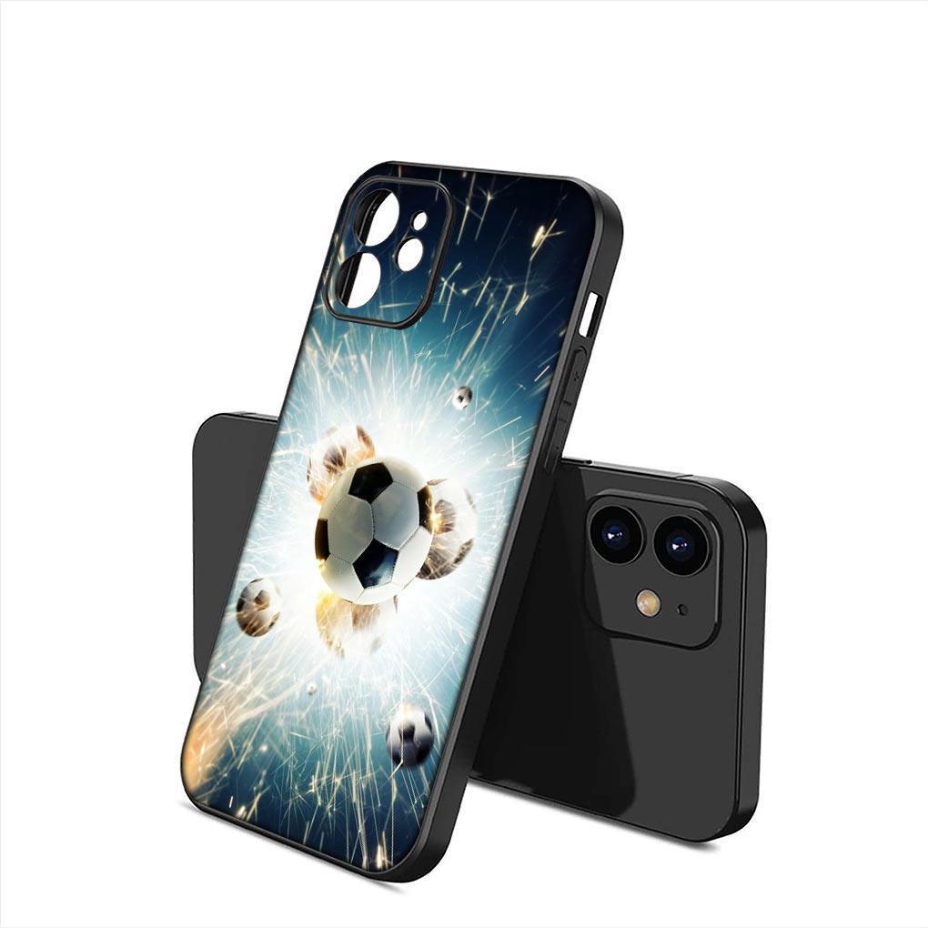 Sports Soccer Football Soft Phone Cover for Apple iPhone 16 11 Pro XS Max X XR 6 7 8 6S Plus + SE 2022 8+ Silicone Case