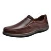 Winter velvet leather shoes, new men's first-layer cowhide, mid-season one-pedal soft leather men's leather shoes