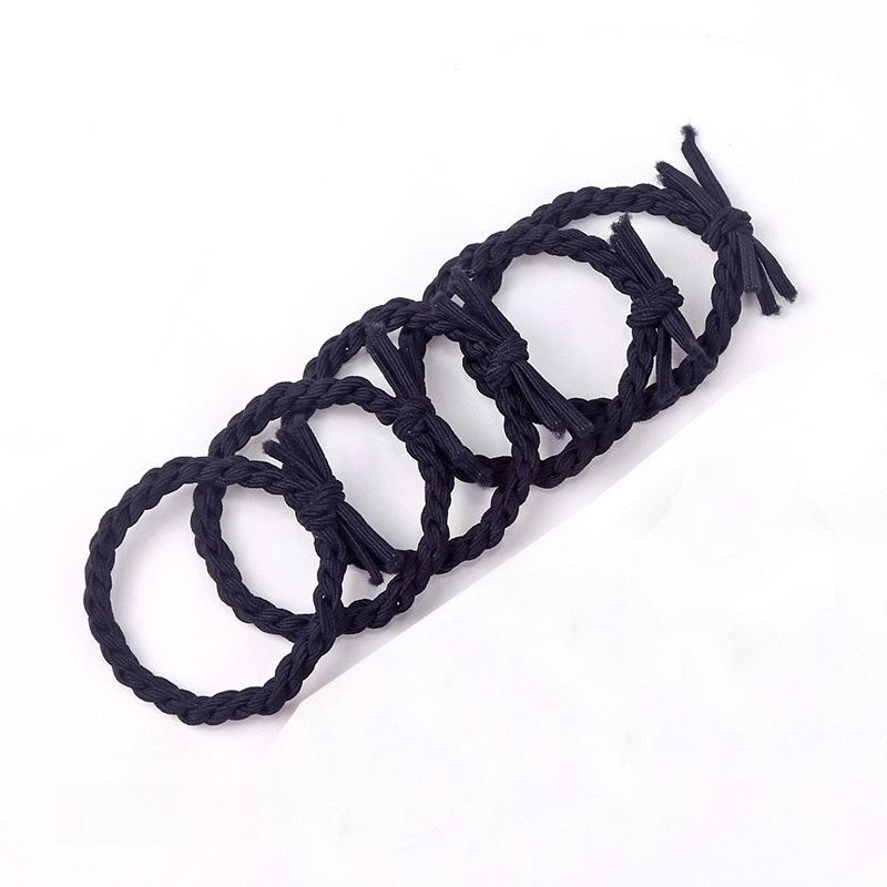 

Colorful Plaited Braid Hairband with High Elasticity, Hair Elastic Band, Thickened Hand-woven Hair Tie, Knotted Hair Rope black 10pcs