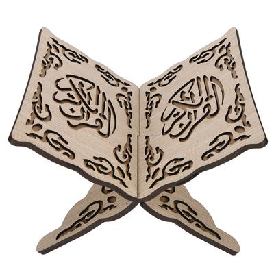 Vintage Quran Folding Stand Wooden Carved Muslim Prayer Book Organizer Bookshelf Collapsible