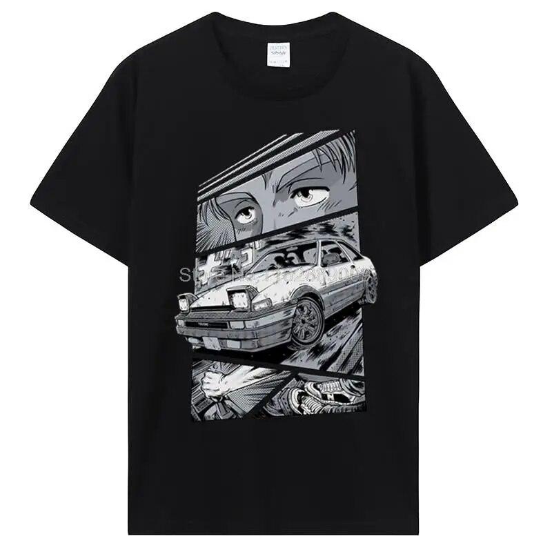 Classic Initial D T Shirt Unisex O-neck Cotton T-Shirt Unisex Hip Hop GTR Vaporwave JDM Car Tshirt Casual Daily Tee Streetwear
