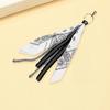 Keychain Pendant Hop Style Paisley Printed Kerchief Tassel Ornament for Unisex Pants Backpacks Metal Keychain for Biker