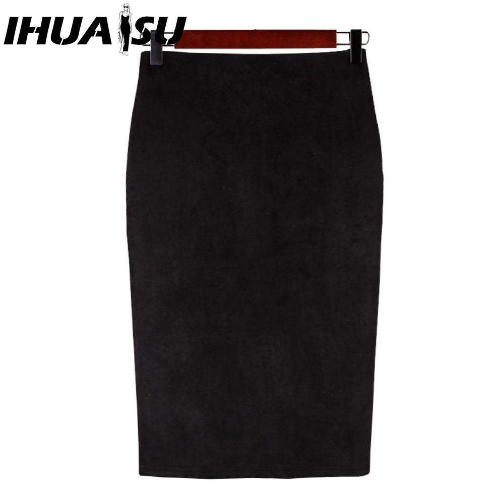 IHUASU Women's Fashion Casual Solid Color Print Summer Spring Skirt