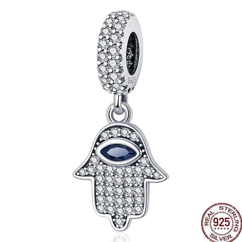 Copper Devil'S Eye Fatima Hand Charms Beads Tarot Cards Pendant Fit Original Bracelet Women Diy Jewelry Accessories