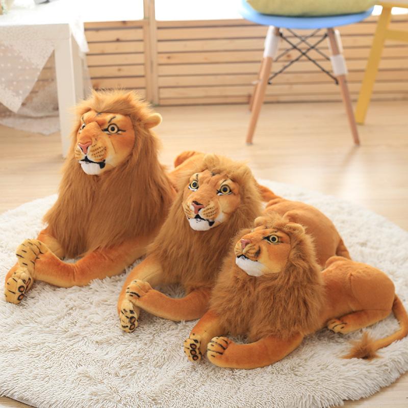 3D Simulation Plush Toys Stuffed Animal Doll Lion Toys Huggable Kids Toy Christmas Birthday Gift for Children Home Decor