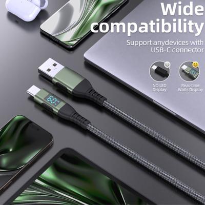 USB C To USB C Cable 100W Fast Charging Cord Long USB C Cable Speed Data Cable Easy To Carry for Smartphones