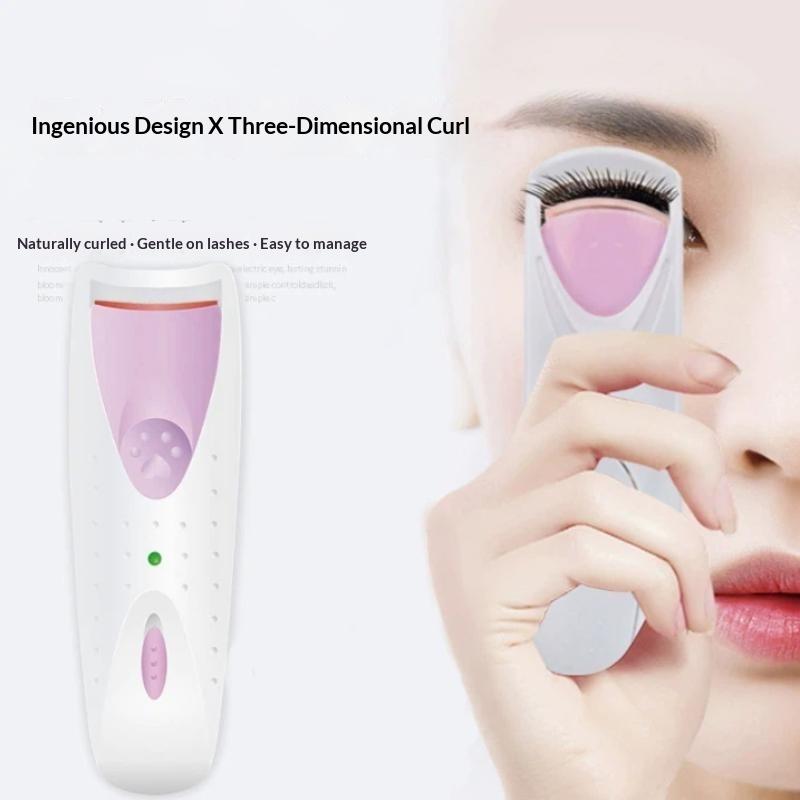 Electric Heated Eyelash Curler Beginner Friendly Long Lasting Fast Heating Lash Clip for Women Makeup