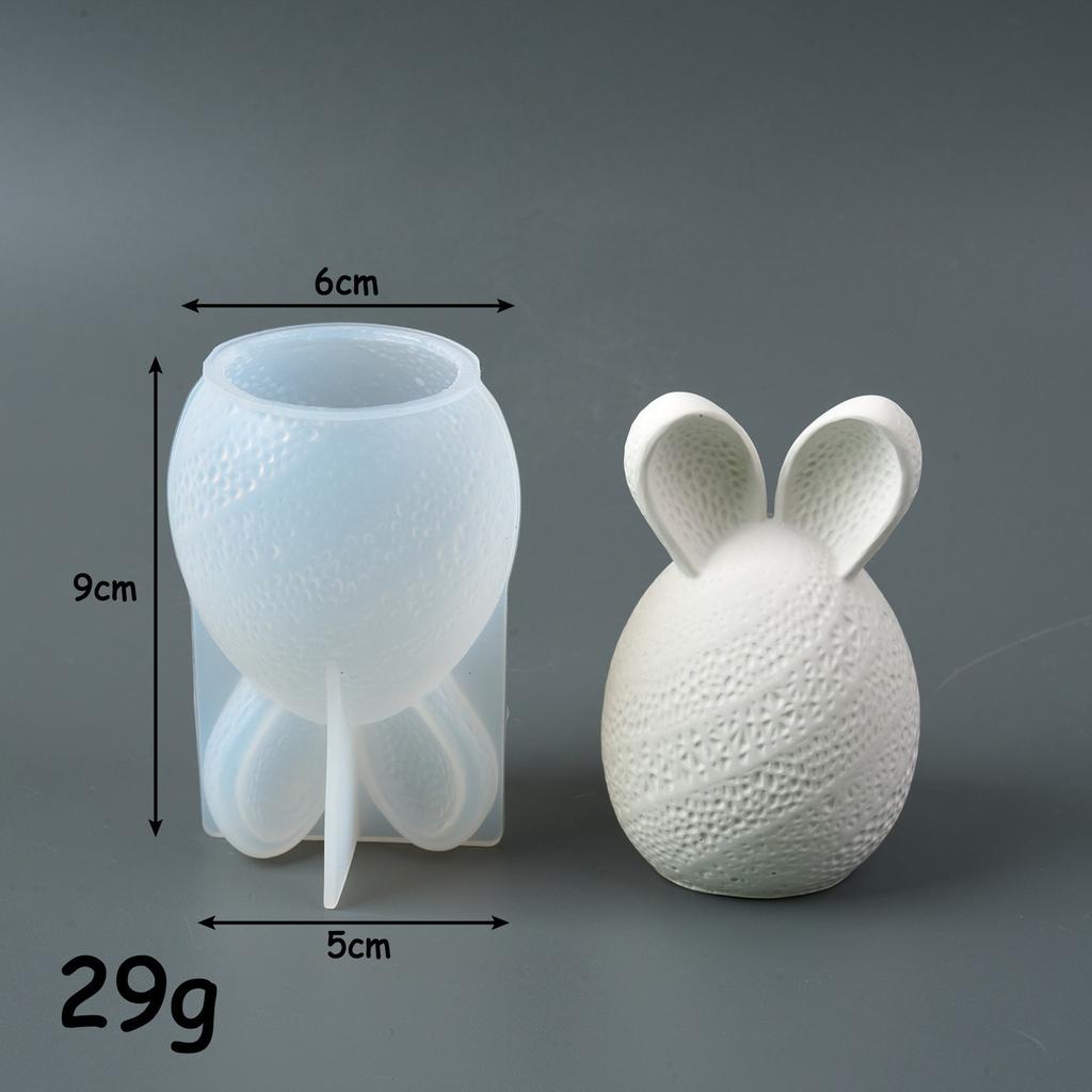 Easter Egg Rabbit Aromatherapy Candle Silicone Mold Creative DIY Dispensing Gypsum Ornament Mold