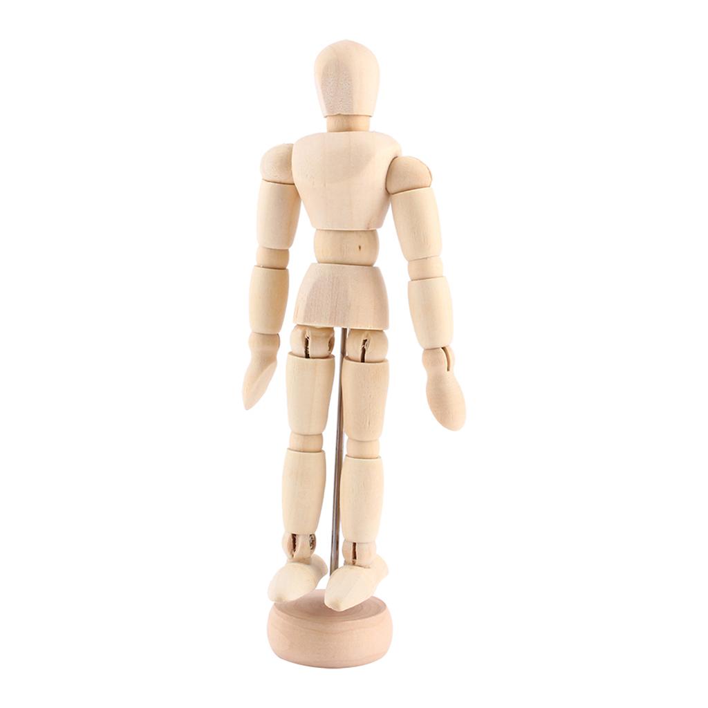 Mannequin Model, Articulated Wooden, Learning Shadows and Lights, Suitable for Photographic Props, Desk Toy, 4.5 Inch
