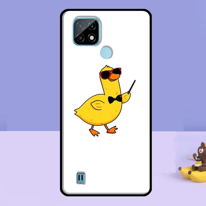 Funny Cartoon Duck Case For Realme 13 10 11 12 14 Pro Plus C75 C67 C61 C55 C53 C51 C35 C21Y C25S GT 7 Pro 6 6T