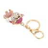 Cute Dog Keychain Bling Handbag Pendant Puppy Car Key Ring Decoration Bag Accessories Pink