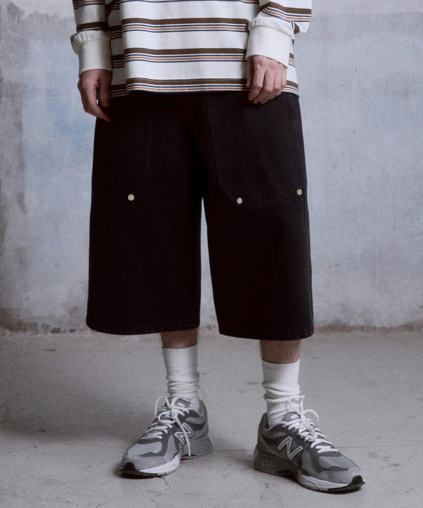 DTHIRTYONE Carpenter Denim Bermuda Pants (Washed Black)