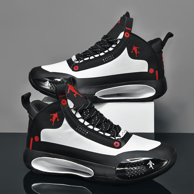 

Мужская спортивная обувь, баскетбольная обувь для мужчин, высокие кроссовки на шнуровке, мужские баскетбольные кроссовки в стиле ретро, ​​дышащие прогулочные кроссовки 39