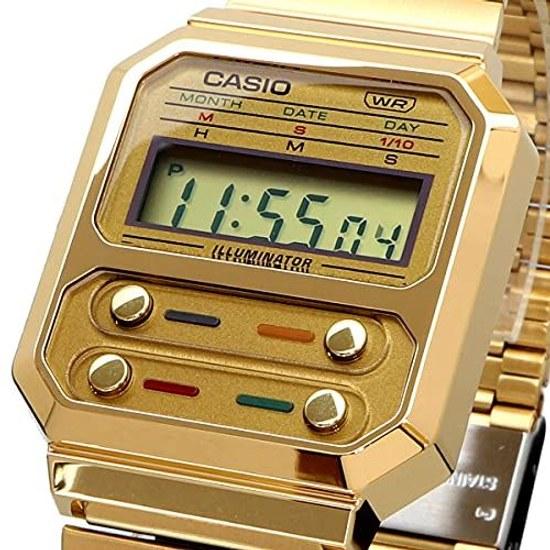 CASIO Cheap Chipkashi Wristwatch Watch Unisex Mens Womens Quartz Digital Gold A100WEG-9A