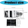 Marine Hardware Clamp for Boat Bimini Top Support, Stainless Steel Screw Lock Fitting with Protective Liner Sleeve