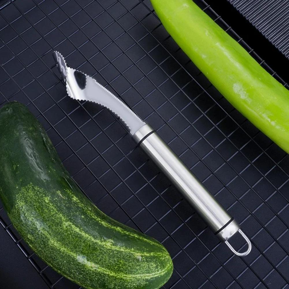 Multifunktionaler Gemüseentkerner aus Edelstahl – Chili, Bittermelone und grüne Paprika Samenentferner & Kernausstechwerkzeug