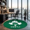 Ireland Rugby Printed Round Rug Carpet Chair Rug Area Rug Entryway Doormats,for Office Chair Living Room Bedroom Kitchen Room.