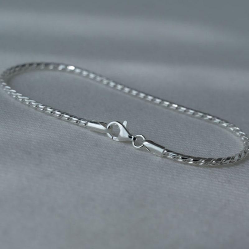 Youngglow Silver925 Rope Chain Bracelet