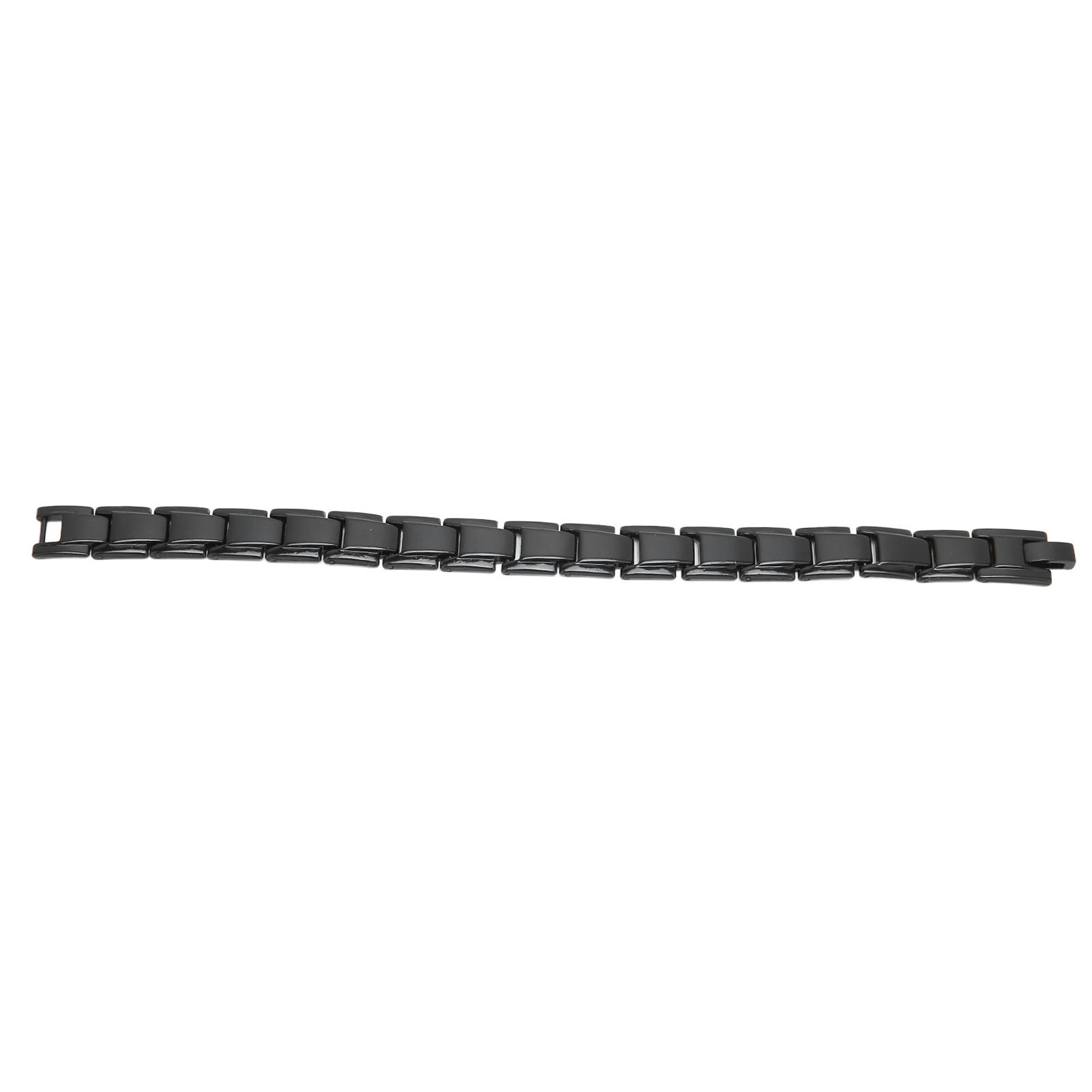 Titanium Steel Bracelets Weight Loss Improve Sleep Magnetic Therapy Bracelet Jewelry for Men Women Black