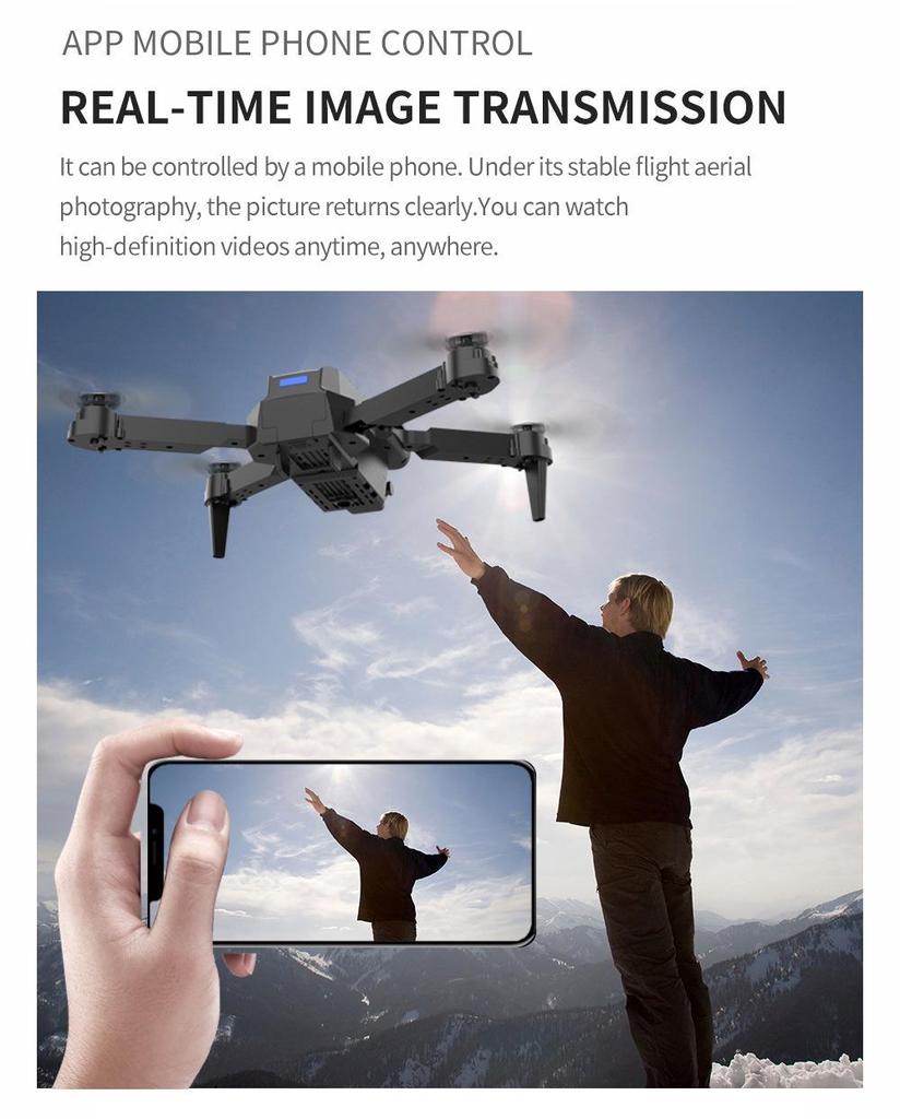 4K HD E88 Folding Drone Quadcopter with Remote Control & Camera