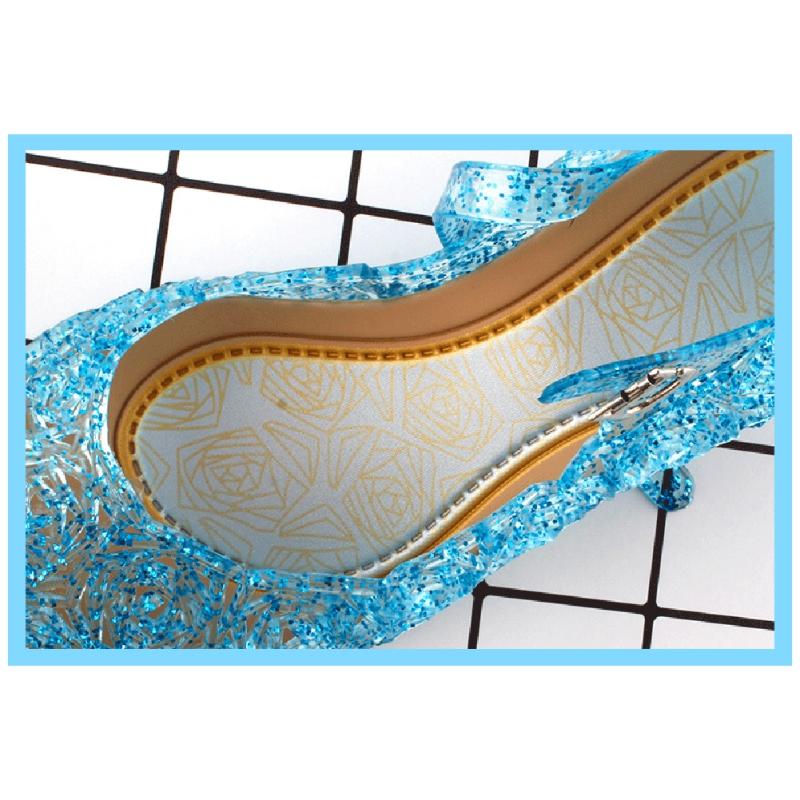 3-6 Years Girls Princess Crystal Boty Summer Hollow Out prodyšné sandálové funkční boty