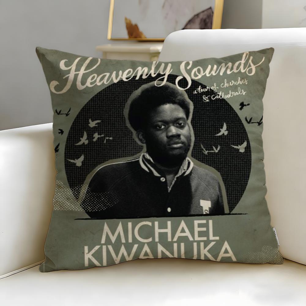 Popular Singer Michael Kiwanuka Cushion Cover Soft EasyWash Pillow Case Versatile for Couch Bed Travel and Office