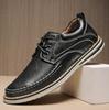 Men Casual Loafers LaceUp Luxury Genuine Leather Dress Shoes Oxfords Brogue Lace Mens Brand Moccasins Size High Quality Material for Durability