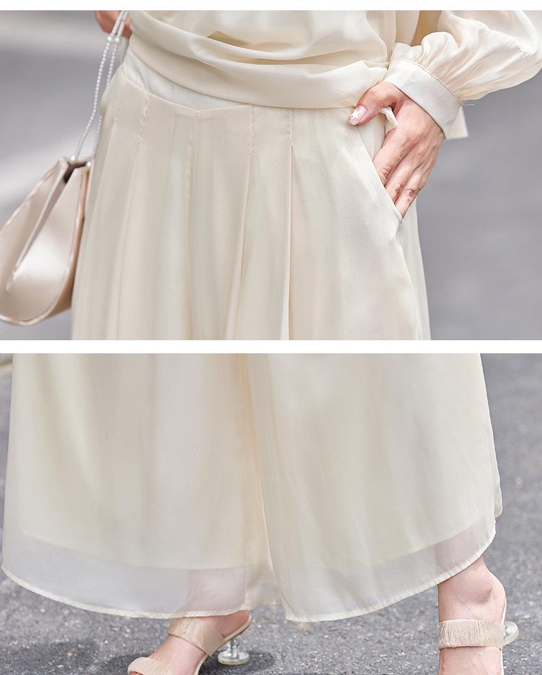 2025 Frühling/Sommer Mode-Set: Leichtes Sonnenshirt, Weitbeinige Hose & Camisole (3-teiliges Set SY2590)