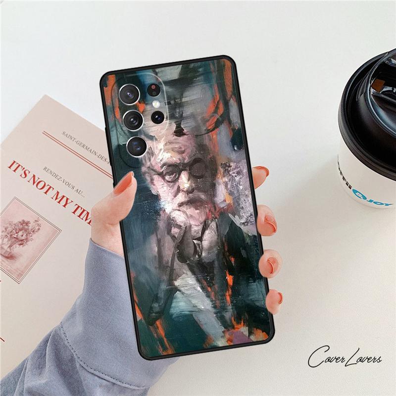 Sigmund Freud phone case For Samsung Galaxy S24 S25 S23 S22 Ultra Note 10 20 Plus S20 S21 FE Cover
