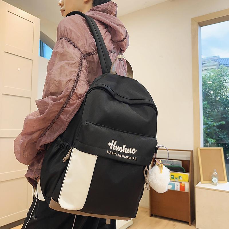 Школьный рюкзак с цветными блоками для учеников средней школы — фото 6