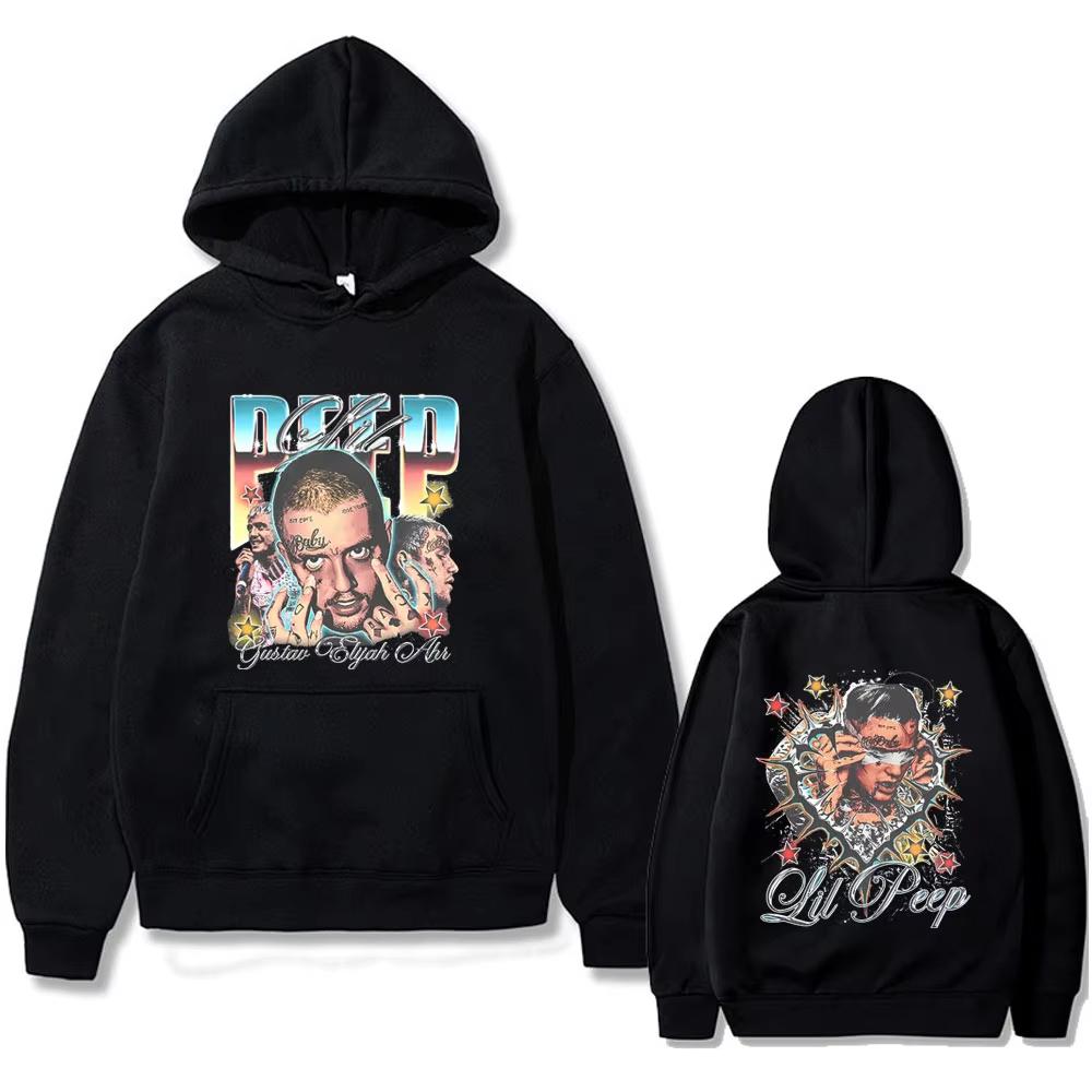 

Rapper Lil Peep Cry Baby Double Sided Print Hoodies Men Women Hip Hop Fashion Vintage Streetwear Male Hoodies S