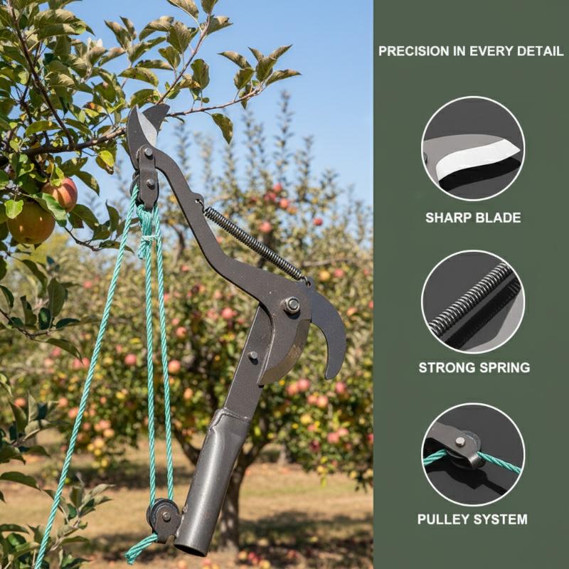 High Extension Lopper 1PC Adjustable Fruit Tree Pruning Scissors for Hard To Reach Branches and Safe Landscaping