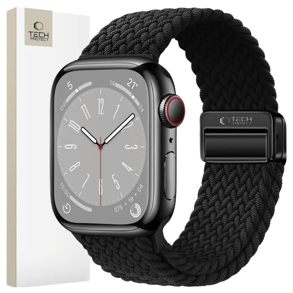 Tech-Protect Nylonmag Apple Watch 6 / 7 / 8 / 9 / 10 / Se / Ultra 1 / 2 (44 / 45 / 46 / 49 Mm) Black