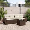 VidaXL Garden Lounge Set with Cushions 5 Pcs, Patio Sofas, Furniture Set, Outdoor Terrace Furniture, Brown 3253430