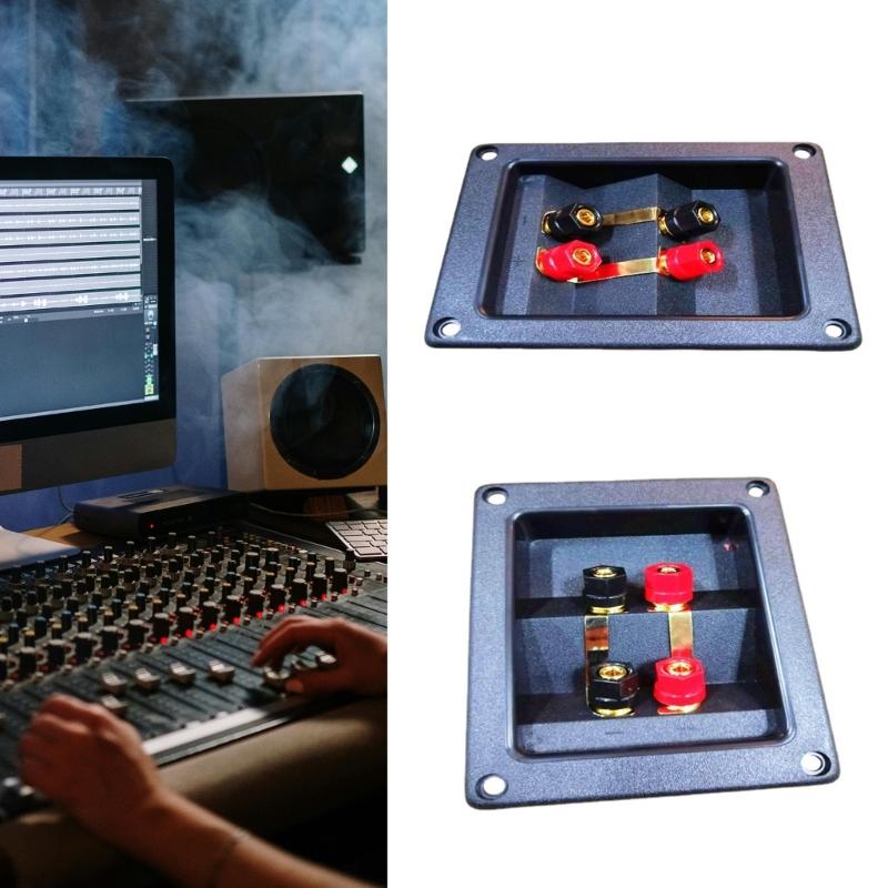 Speaker Junction Box Plastic Electronics Project Container Case Four-position Binding Post Speaker Panel Banana Socket