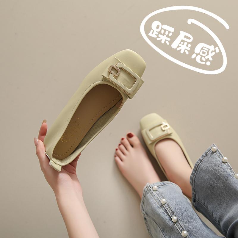 New spring and autumn shallow single shoes with skirt soft soles, pregnant women are not tired of Doudou shoes