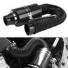 Universal Car 3  Carbon Fibre Cold Air Filter Feed Enclosed Intake Induction Pipe Hose Kit