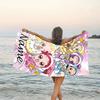 1pc DoReMi1 Beach Towel with Custom Name, Beach/Swimming/Bath/Picnic/Camping Towel, Suitable for Seaside Beaches