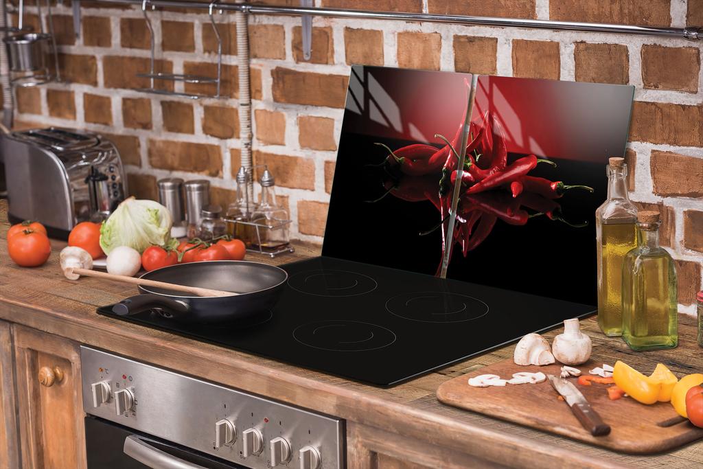 SZKLANA PŁYTA OCHRONNA NA KUCHENKĘ 90x52 CHILLI