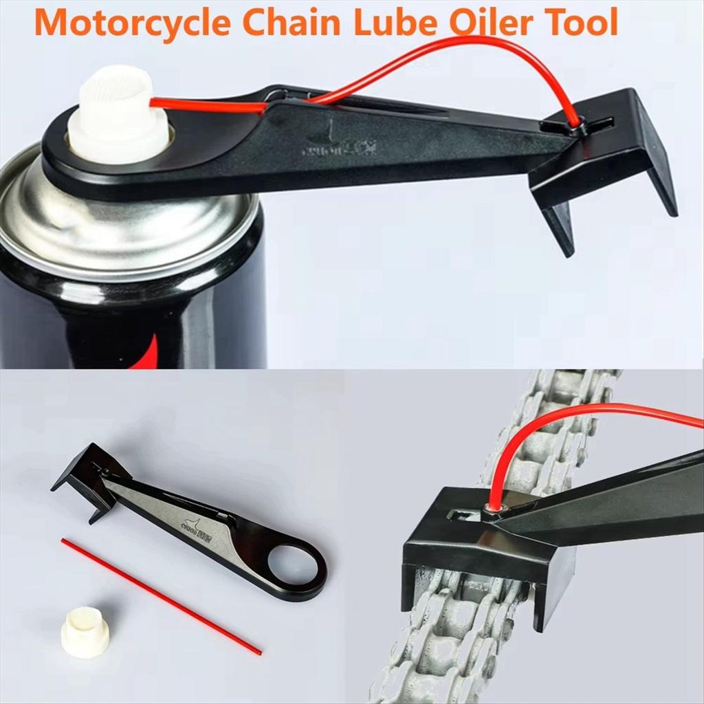BHBL CYLION Motorbike Chain Gear Oiler Cleaner -on Auxiliary Motorcycle Chain Lube Oiler Tool for Most Chain Lube Cans
