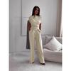 Summer European And American New Loose Casual Suit Solid Color Simple And Elegant Sleeveless Ladies Trousers Suit