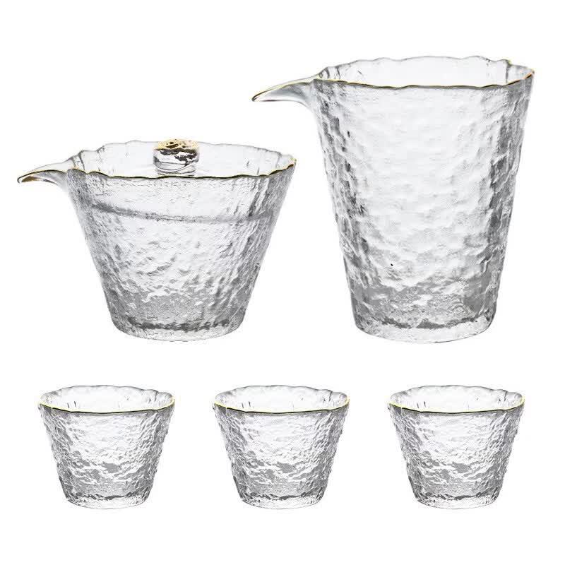 Hammered Glass Kung Fu Tea Set