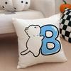 Süßer Custom Art Katze Personalisierter Kissenbezug Überwurf Kissenbezug Verdeckter Knopf Strapazierfähiges Polyester Stuhlkissen
