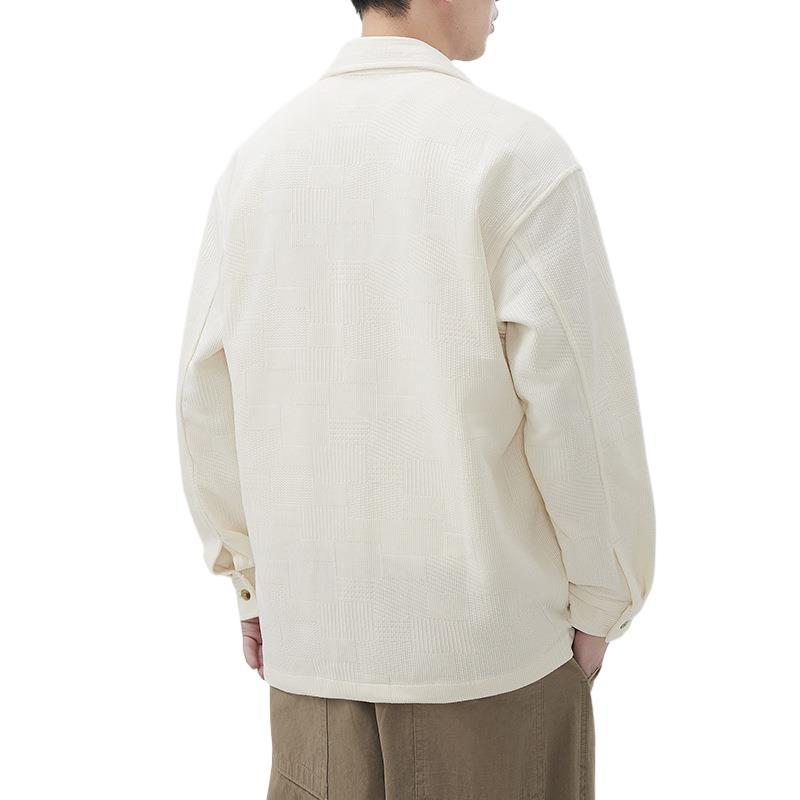 New Spring Japanese Retro Men's Loose Knitted Shirt Casual Shirt American Jacket